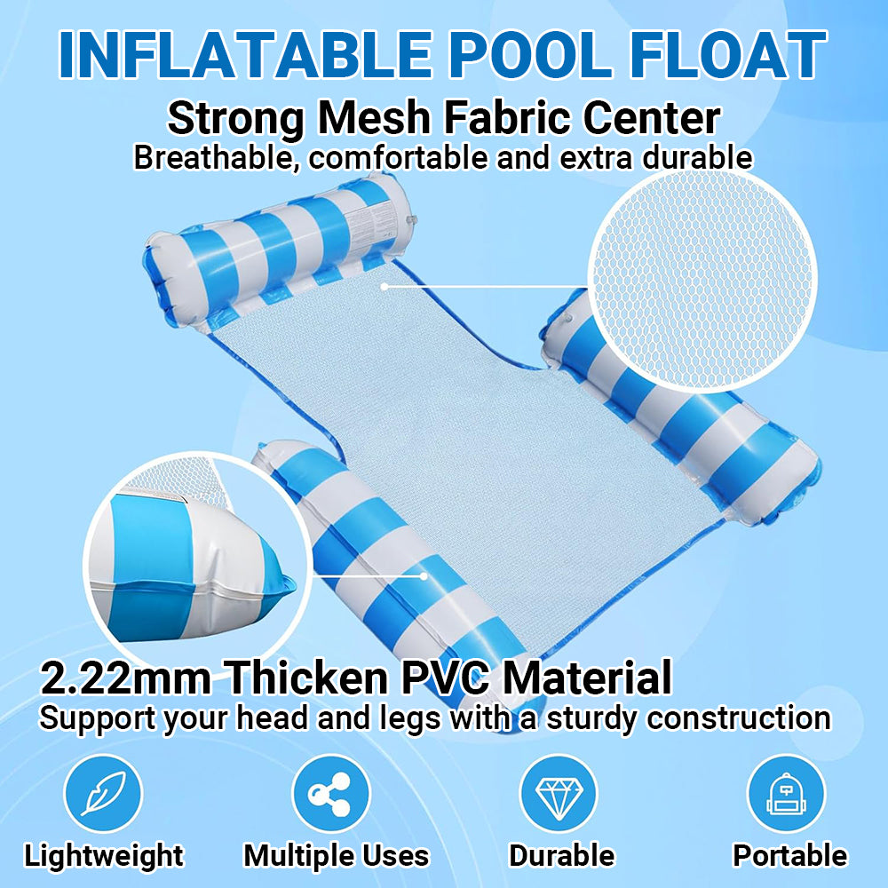 powerstep® Water hammock pool float, 4-in-1 design (hammock, saddle, lounge chair, drifter)