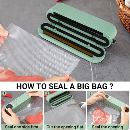 powerstep® 2026 new mini vacuum sealer | cordless 3-in-1 handheld vacuum | with digital display | sealing machine for dry & wet food