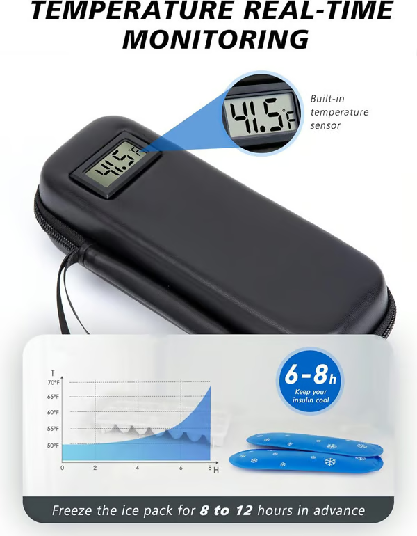 🔥Last Day of Promotion - 50% OFF🔥powerstep® Insulin Cooler Travel Case with Temperature Display