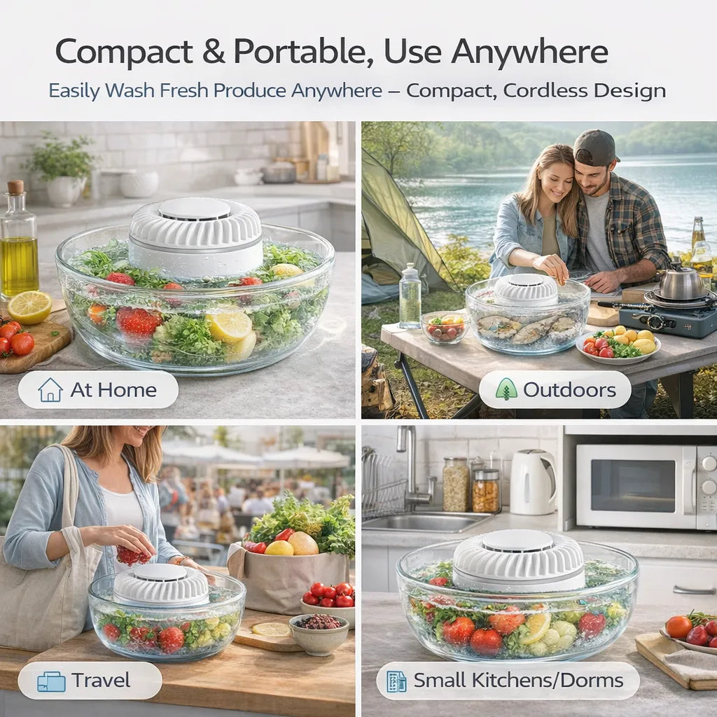 🥬 powerstep® Fruit & Vegetable Washer – Removes Pesticides & Bacteria, No Chemicals Needed