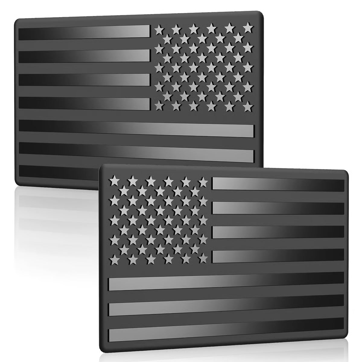 Powerstep® 3D American Flag Emblem Decal - Aluminum Alloy Material (Not Plastic)