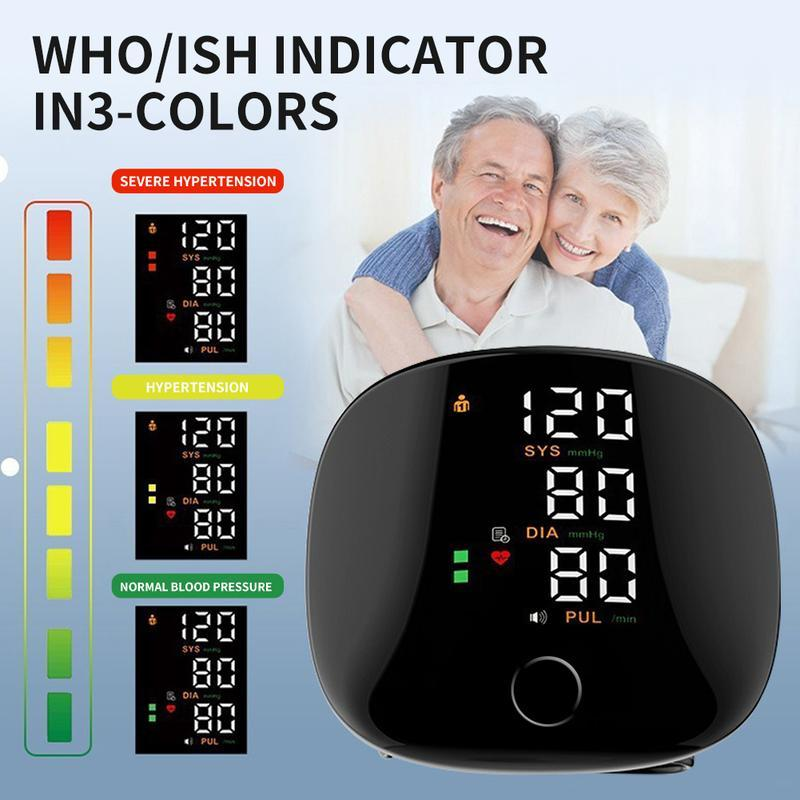 powerstep®  Rechargeable Wrist Blood Pressure Monitor with LED Touch Screen, Voice Broadcast & 99x2 Memory — Accurate Home BP Tracking Made Simple