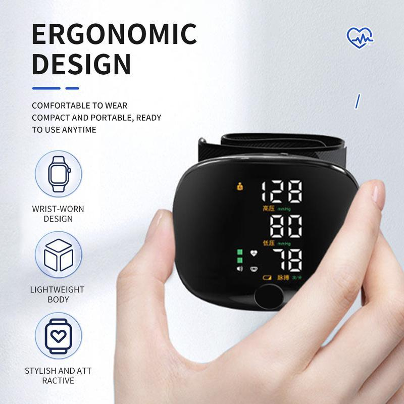 powerstep®  Rechargeable Wrist Blood Pressure Monitor with LED Touch Screen, Voice Broadcast & 99x2 Memory — Accurate Home BP Tracking Made Simple