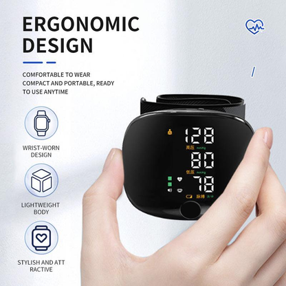 powerstep®  Rechargeable Wrist Blood Pressure Monitor with LED Touch Screen, Voice Broadcast & 99x2 Memory — Accurate Home BP Tracking Made Simple
