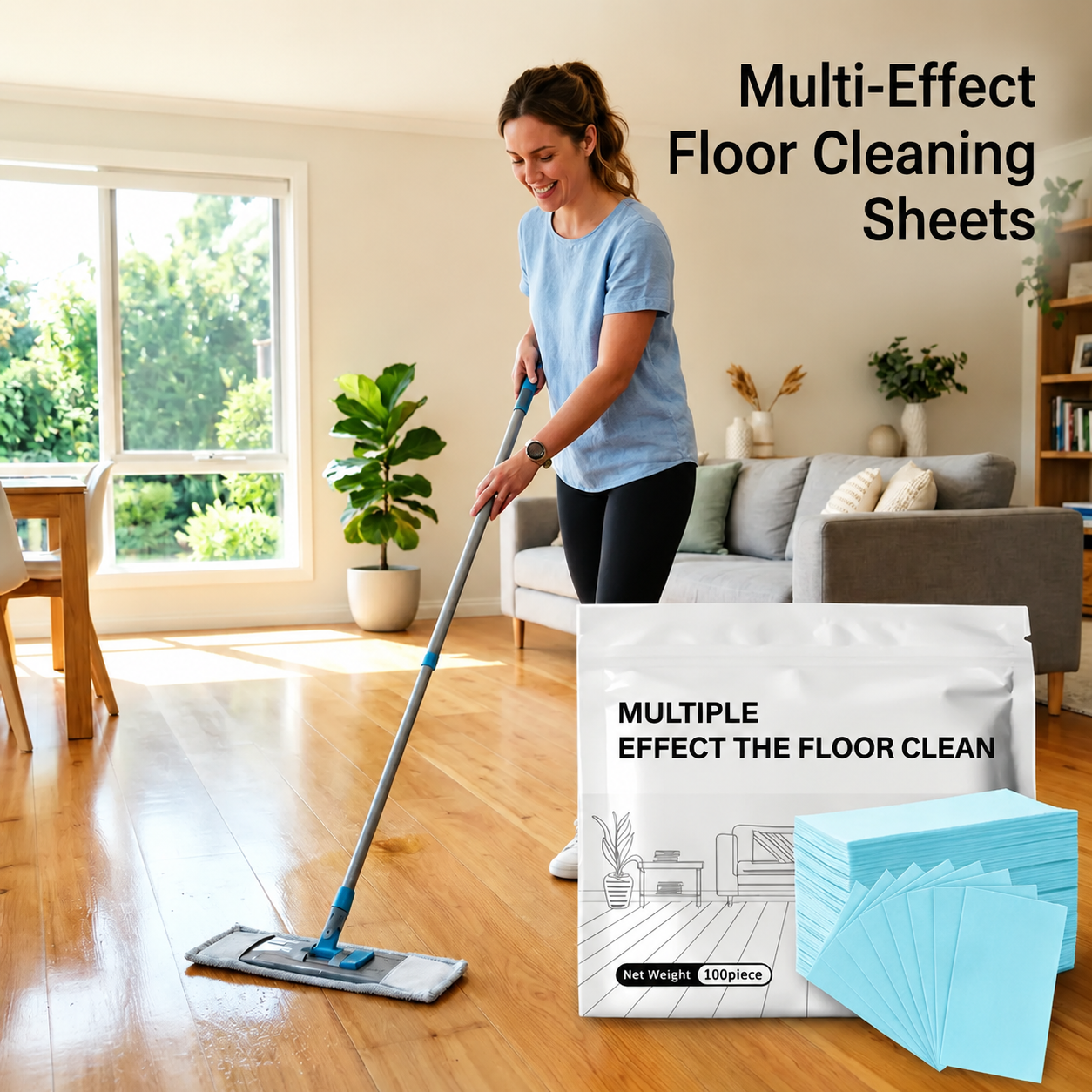 🧼🎁IEY® 100 Piece Floor Cleaning Tablets Multi-Surface Antibacterial Cleaner for Hardwood, Tile & Laminate ※