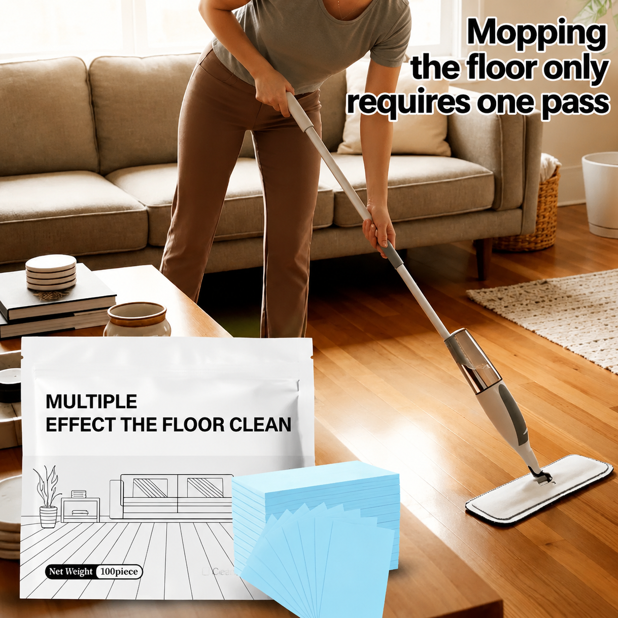 🧼🎁IEY® 100 Piece Floor Cleaning Tablets Multi-Surface Antibacterial Cleaner for Hardwood, Tile & Laminate ※