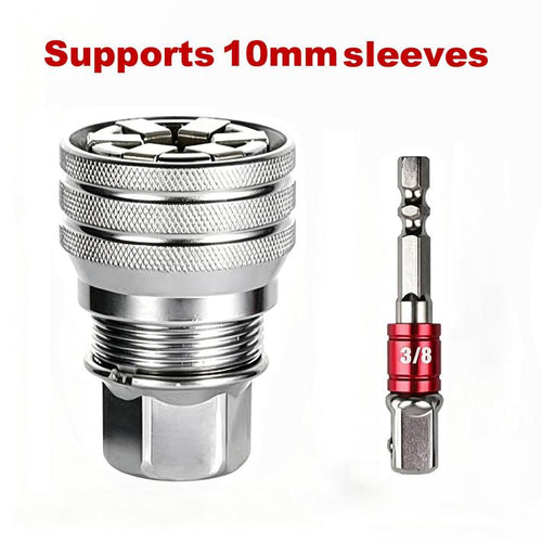 🗽Multi-Function Universal Socket Wrench Tool - Universal Maintenance Tool, Adjustable Universal Socket Wrench, Universal Socket Tool for 3/8\" Drive Ratchet Torque Wrench & Power Drill