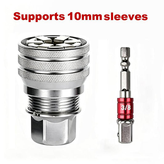 🗽Multi-Function Universal Socket Wrench Tool - Universal Maintenance Tool, Adjustable Universal Socket Wrench, Universal Socket Tool for 3/8\" Drive Ratchet Torque Wrench & Power Drill