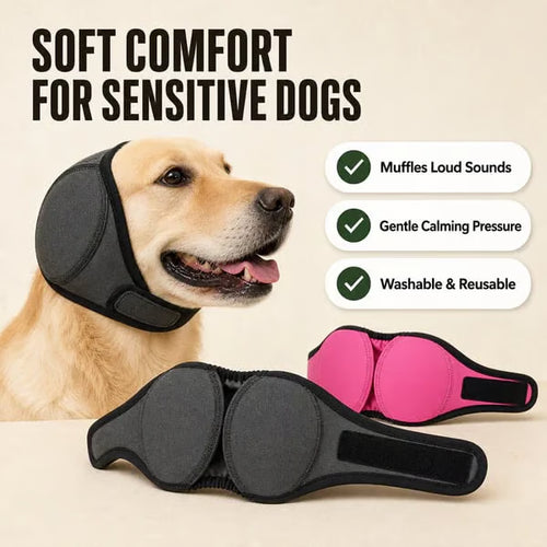 🐶 Sound-Dampening Dog Ear Wrap for Loud Noises & Calming Comfort