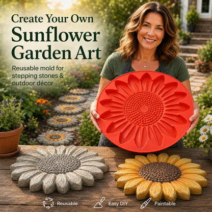 Junazilo® Reusable Sunflower Stepping Stone Mold upsell