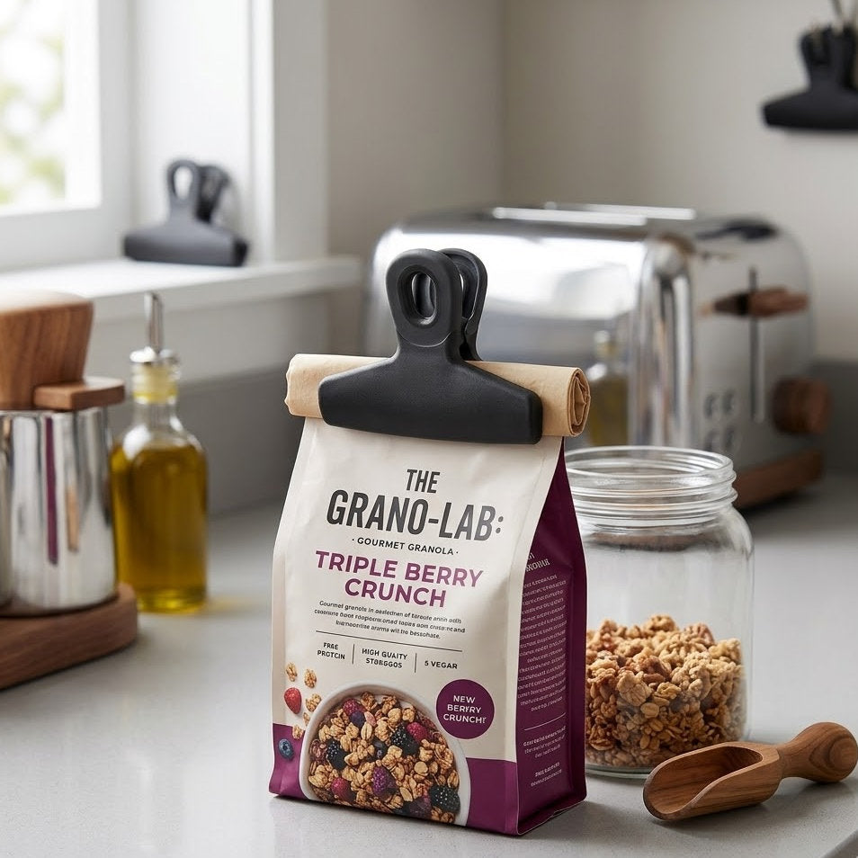 Budryla Premium Food Clips with Secure Seal Tech - Professional Grade Bag Sealer for Chips, Coffee & Snacks, High-Tension Kitchen Organizers