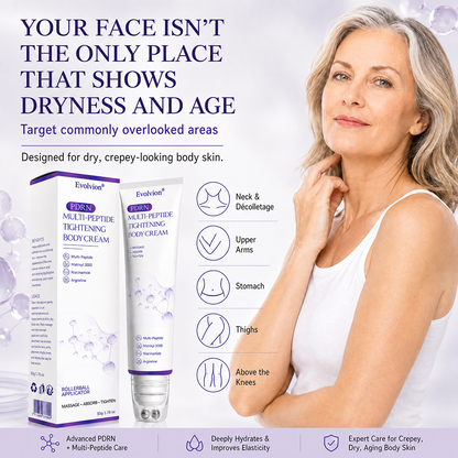 Evolvion® PDRN Multi-Peptide Massaging Body Roller Cream- Anti-aging, Hydrating, Skin Firming & Lifting, Skin Repair, Even Tone, Acne and Dark Spot Treatment, Wart and Mole Removal, and Psoriasis Relief⭐