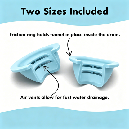 powerstep®  Bathtub drain funnel hair clog preventer