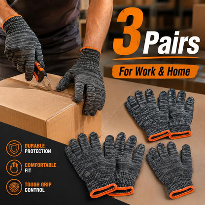 🗽Unisex gardening gloves; versatile work gloves with strong grip, made of stretchy, breathable knit fabric; suitable for gardening, DIY, household chores, and workshop tasks