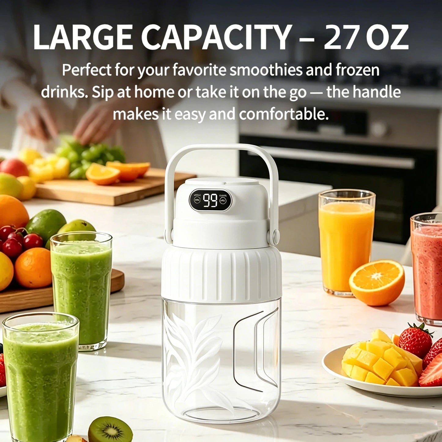Portable Blender with Digital Display–🥤Smoothies On-the-Go!