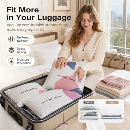 50% OFF! 🏆powerstep® No‑Pump Vacuum Storage Bags – Press & seal, no pump needed.