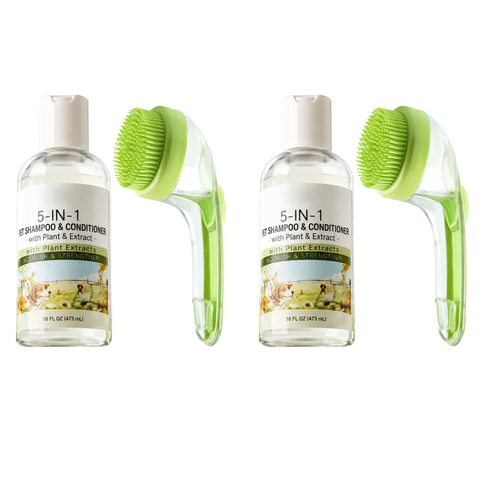 🔥 2 BRUSHES + 2 PET SHAMPOOS
