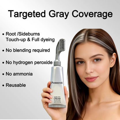 Powerstep™ Hair Dye Comb Cream – Easy At-Home Gray Hair Coverage Kit