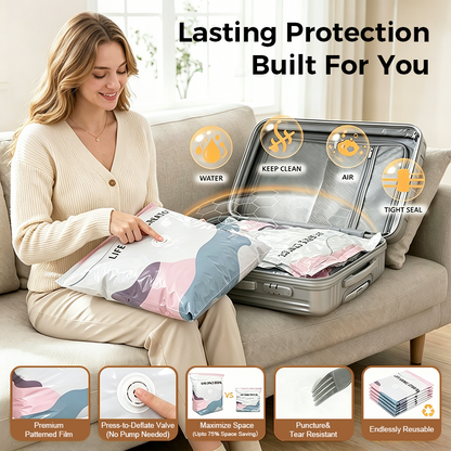 50% OFF! 🏆powerstep® No‑Pump Vacuum Storage Bags – Press & seal, no pump needed.