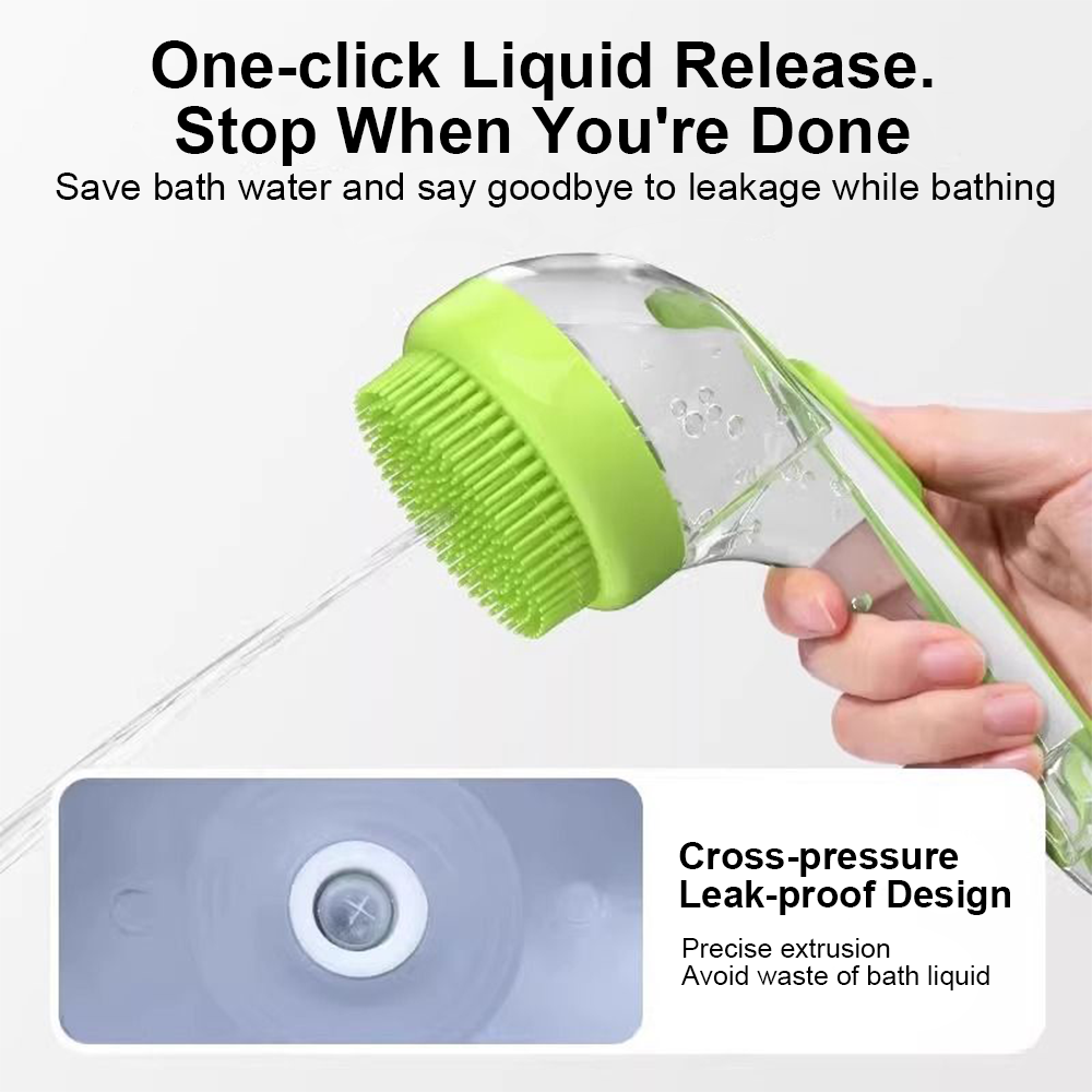 ✨ One-Press Pet Bath Brush with Built-In Soap Dispenser – Soft Silicone Bristles for Dogs & Cats