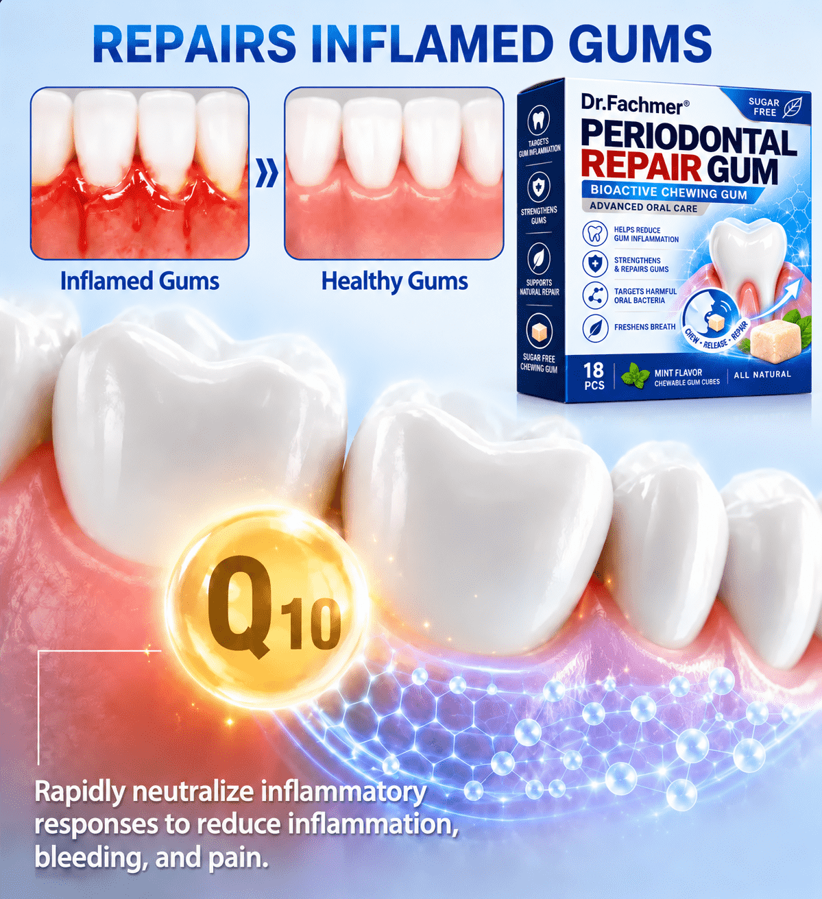 🗽🗽🗽Dr.Fachmer® Gumcare Periodontal Repair Gum