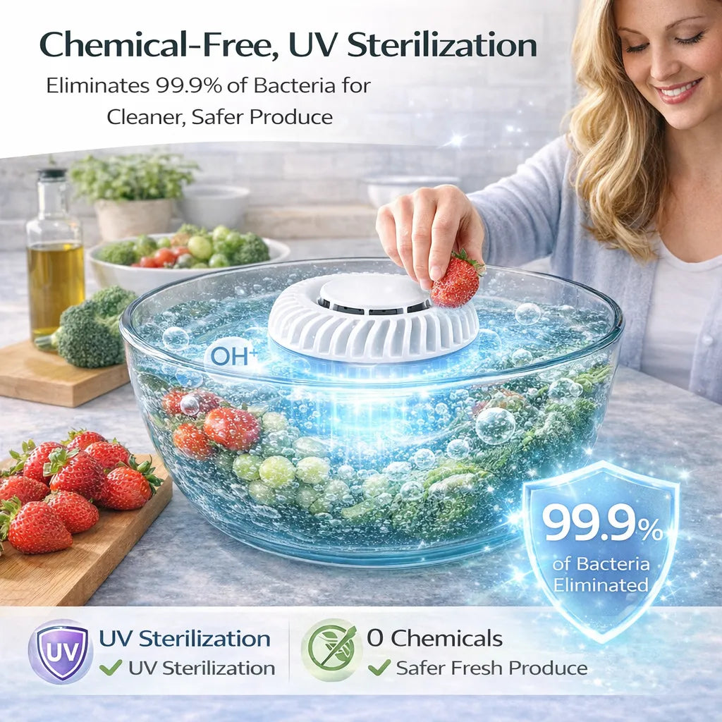 🥬 powerstep® Fruit & Vegetable Washer – Removes Pesticides & Bacteria, No Chemicals Needed
