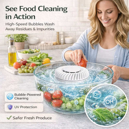 🥬 powerstep® Fruit & Vegetable Washer – Removes Pesticides & Bacteria, No Chemicals Needed