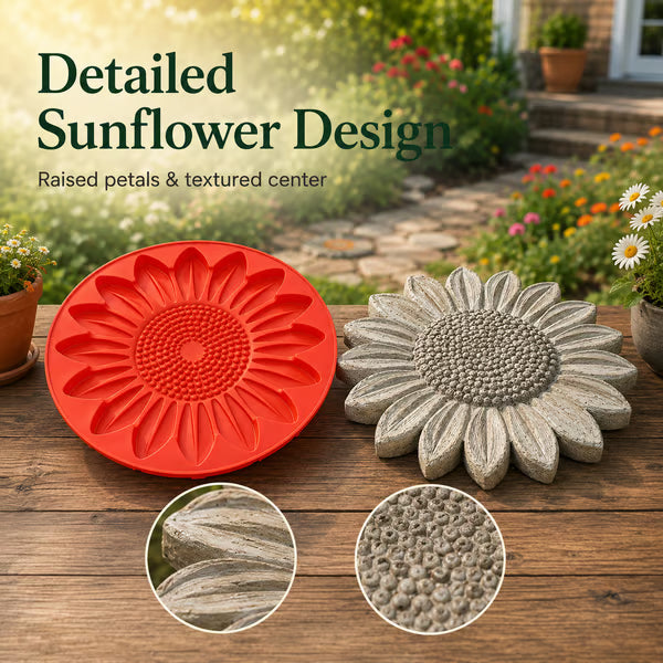Junazilo® Reusable Sunflower Stepping Stone Mold upsell