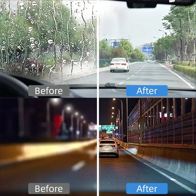 🌙🚘 Make Your Windshield Crystal Clear Again — Drive Safer at Night ✨