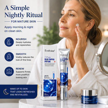 ✨ Evolvion® Blue Copper Peptide Anti-Aging Cream 💧 for Youthful-Looking, Firm Skin ✨