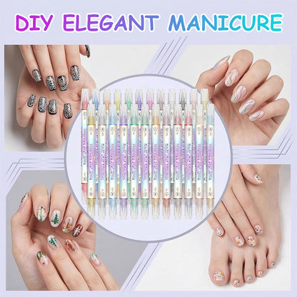 🎁LAST DAY 50% OFF ✨powerstep®  12 Colors Nail Art Pens – DIY 3D Markers for Drawing, Dotting & Manicure