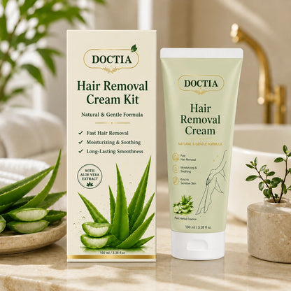 DOCTIA® Natural Gentle Hair Removal Cream | For Women & Men, Sensitive Skin
