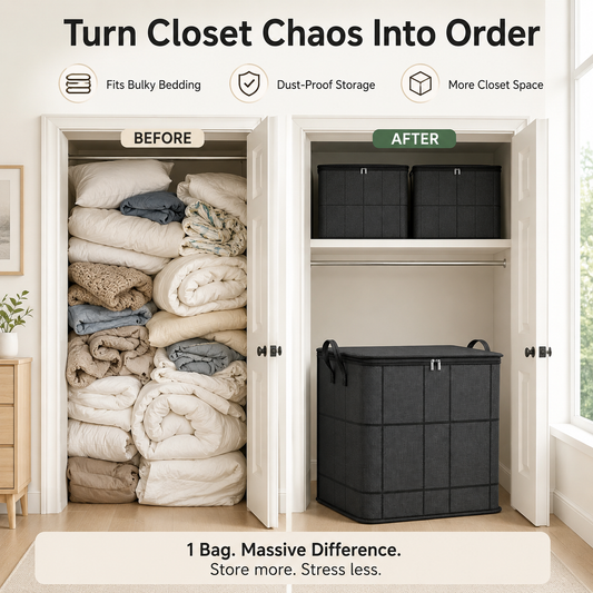 Organize Bulky Bedding Without Taking Over Your Closet