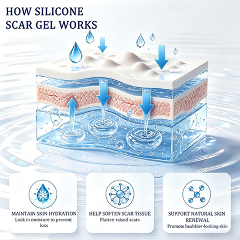 Silicone Scar Gel for Scars - Fragrance-Free, Non-Greasy Formula for Face & Body Scar Care & Appearance 🧴