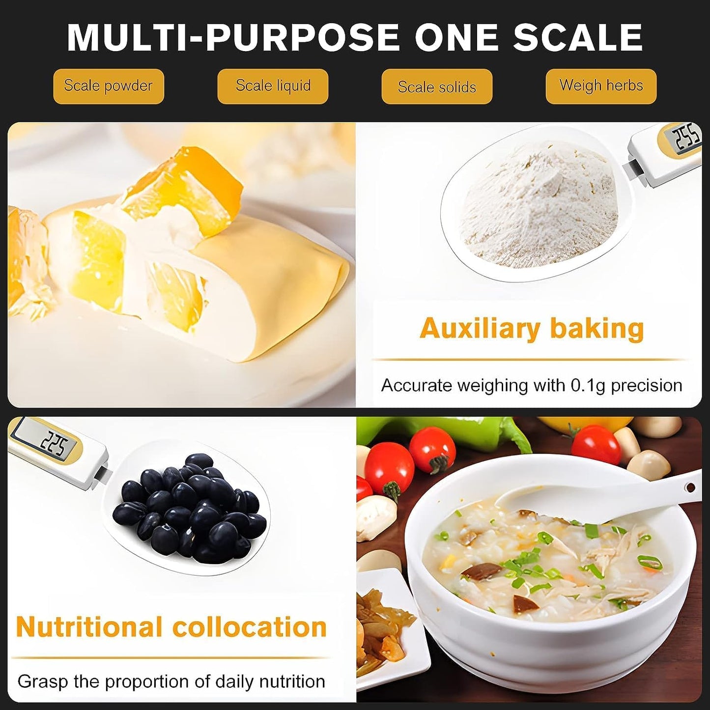 powerstep® Digital measuring spoon scale, high-precision 0.1g gram measuring spoon