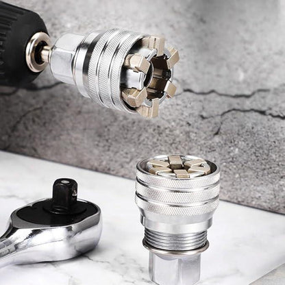 🗽Multi-Function Universal Socket Wrench Tool - Universal Maintenance Tool, Adjustable Universal Socket Wrench, Universal Socket Tool for 3/8\" Drive Ratchet Torque Wrench & Power Drill