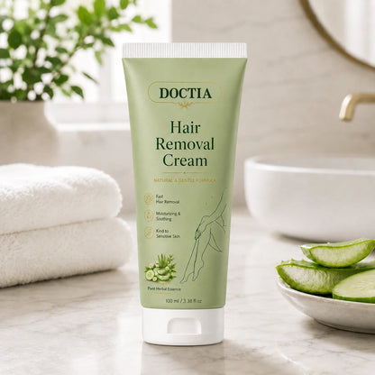 DOCTIA® Natural Gentle Hair Removal Cream | For Women & Men, Sensitive Skin