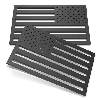 Powerstep® 3D American Flag Emblem Decal - Aluminum Alloy Material (Not Plastic)