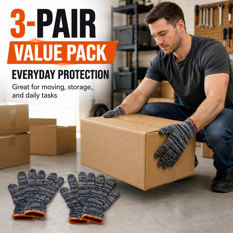 🗽Unisex gardening gloves; versatile work gloves with strong grip, made of stretchy, breathable knit fabric; suitable for gardening, DIY, household chores, and workshop tasks