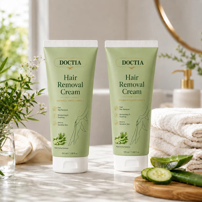 DOCTIA® Natural Gentle Hair Removal Cream | For Women & Men, Sensitive Skin