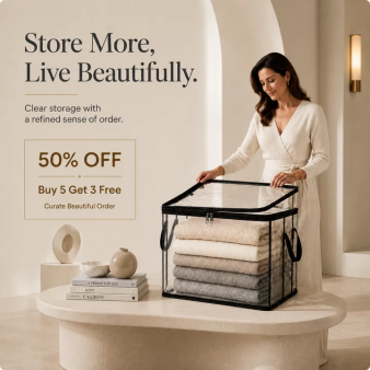 🎁LAST DAY 50% OFF ✨📦powerstep® Large Heavy-Duty Thick Plastic Clear Storage up