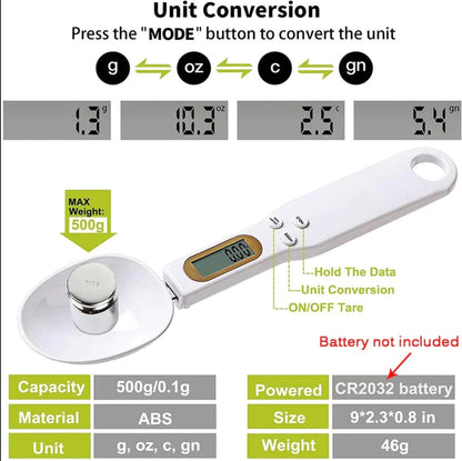 powerstep® Digital measuring spoon scale, high-precision 0.1g gram measuring spoon