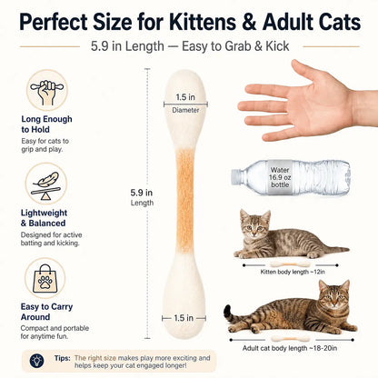 Giant Q Tip Cat Toy with Catnip (6PCS)