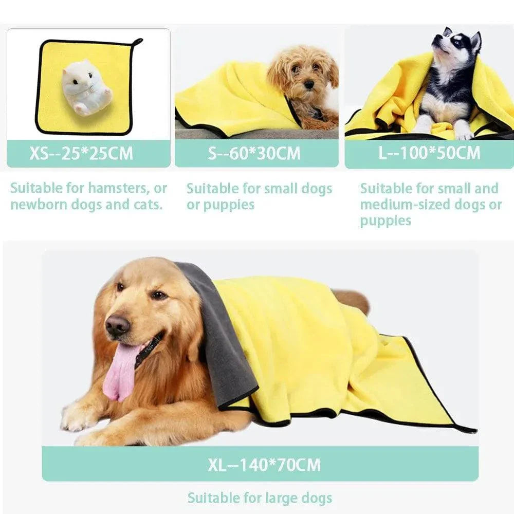 Quick-Dry Pet Towel: Soft, Absorbent, and Perfect for Bath Time