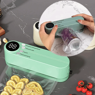 powerstep® 2026 new mini vacuum sealer | cordless 3-in-1 handheld vacuum | with digital display | sealing machine for dry & wet food