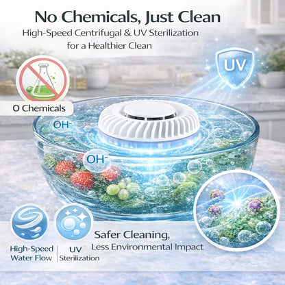 🥬 powerstep® Fruit & Vegetable Washer – Removes Pesticides & Bacteria, No Chemicals Needed