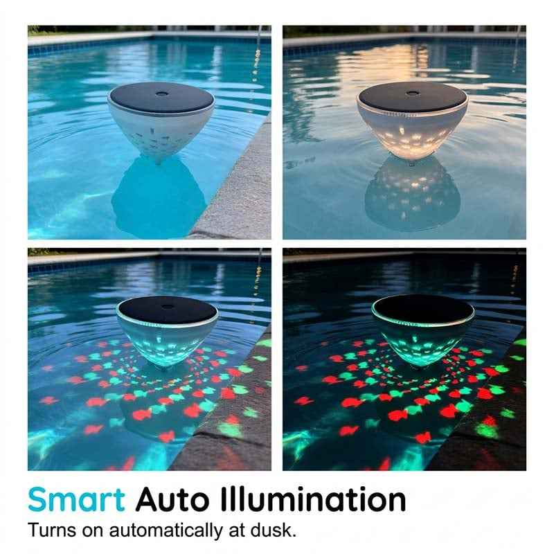 🐟✨ This Floating Light Turns Your Pool Into A Glowing Fish Show 💦🌙