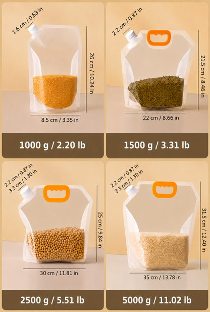 🥗5 Counts Reusable Food Sealed Bags