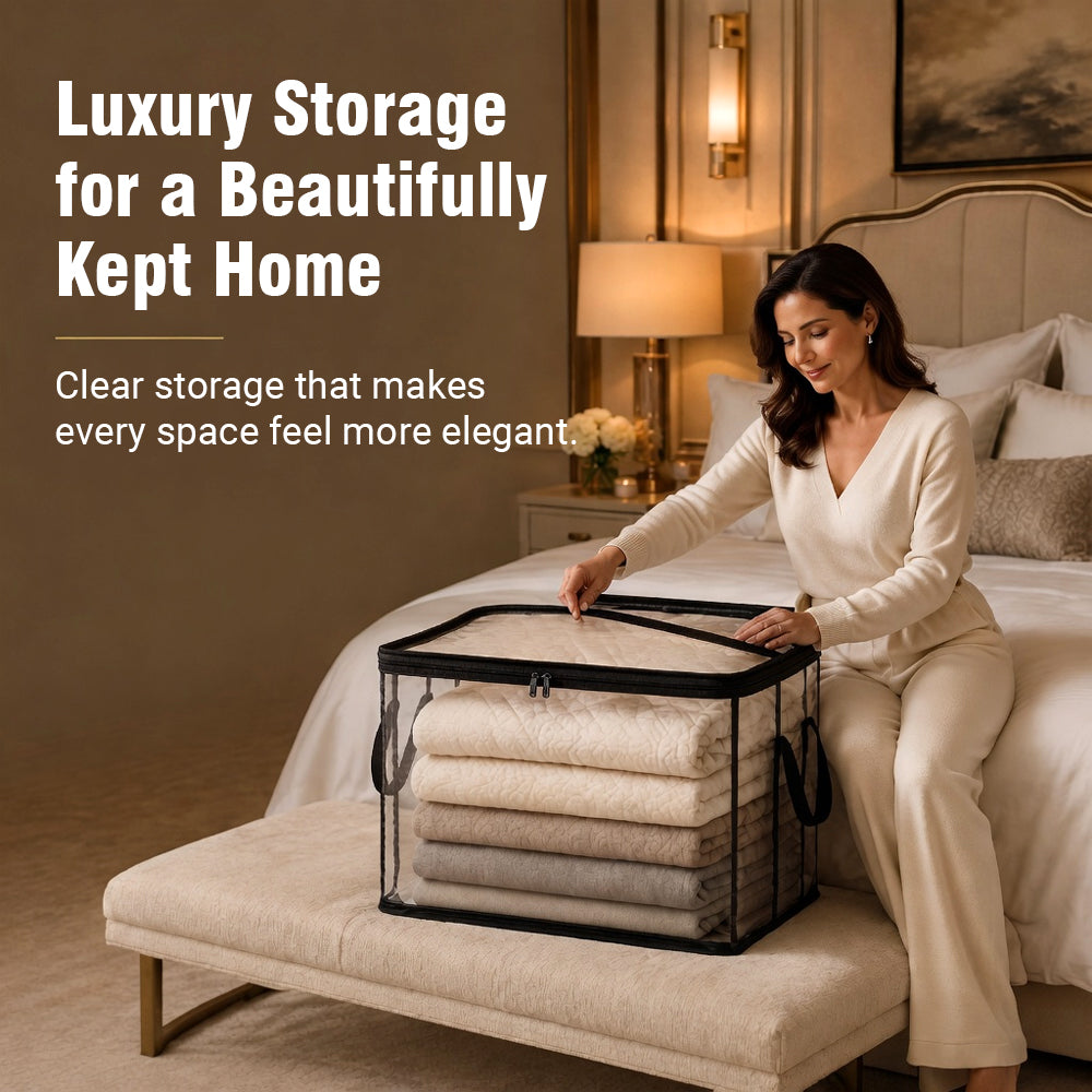 🎁LAST DAY 50% OFF ✨📦powerstep® Large Heavy-Duty Thick Plastic Clear Storage up