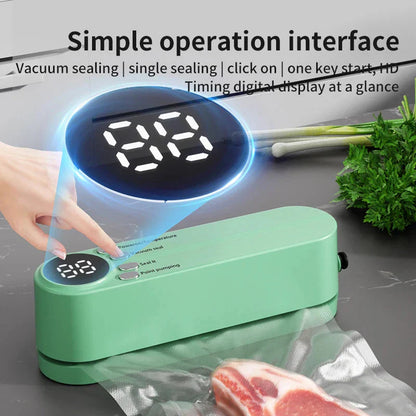 powerstep® 2026 new mini vacuum sealer | cordless 3-in-1 handheld vacuum | with digital display | sealing machine for dry & wet food
